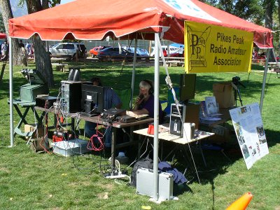 PPRAA Tent, Dan, W0RO, and Dave, K0DAM, operating